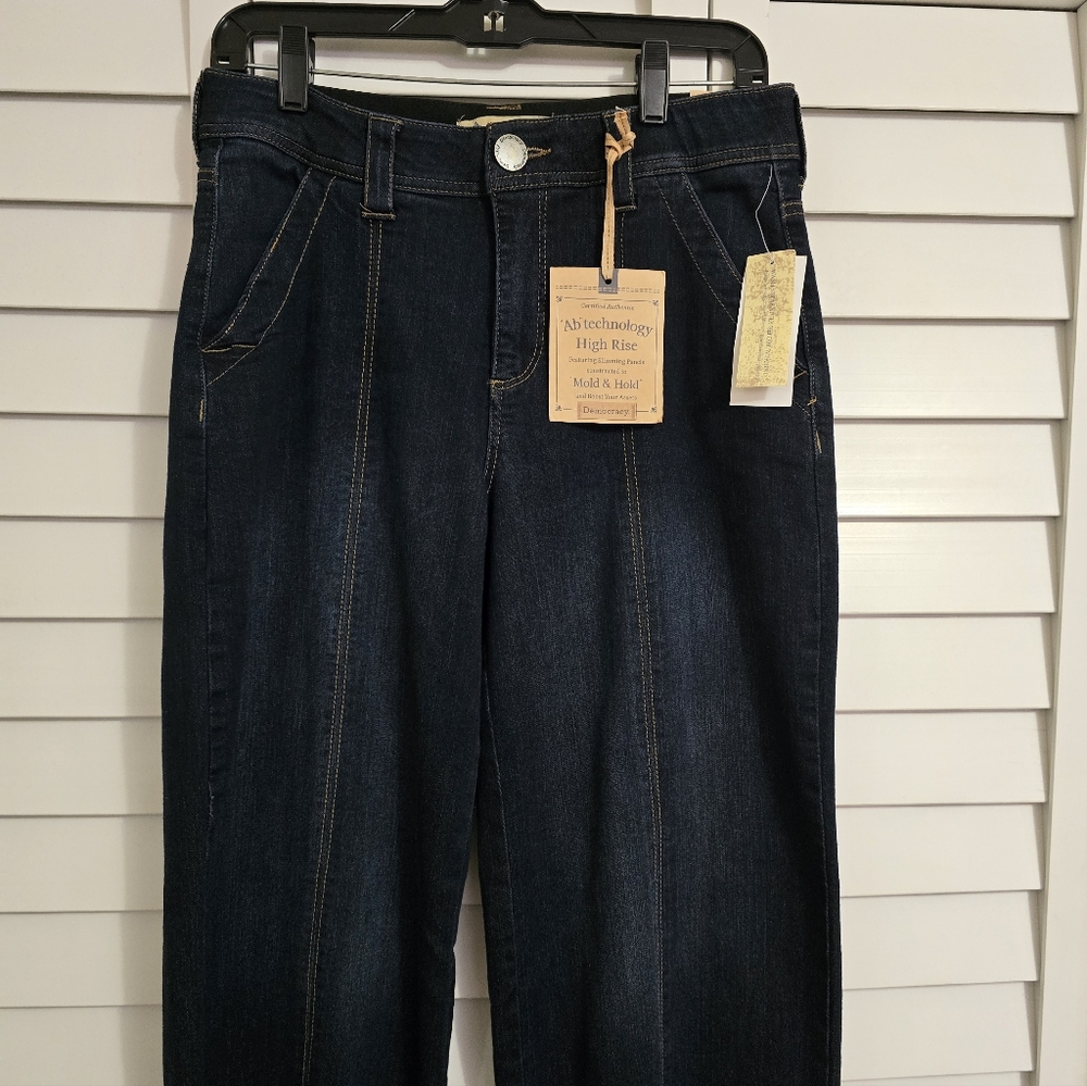 Democracy High Rise Wide Leg Jeans in Indigo Sz 6